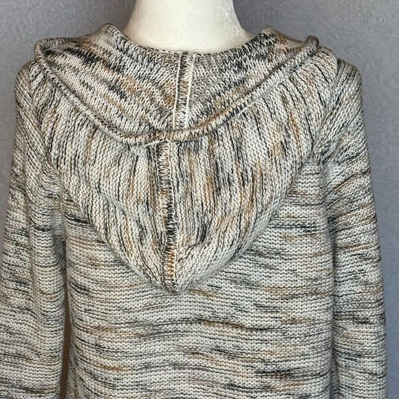 EDDIE BAUER Women's L Long Sleeve Hooded Pullover Sweater BOHO Kangaroo Pocket - Picture 6 of 16